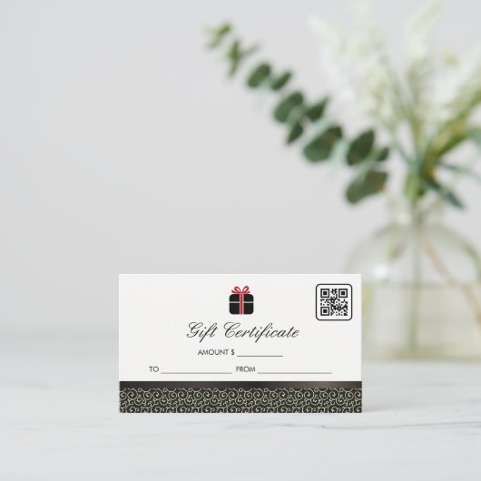 Geschenkgutschein | QR-Code Rabattkarte (Stehend Vorderseite)