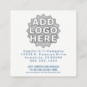 Geschenkgutschein Rabattkarte (Rückseite)