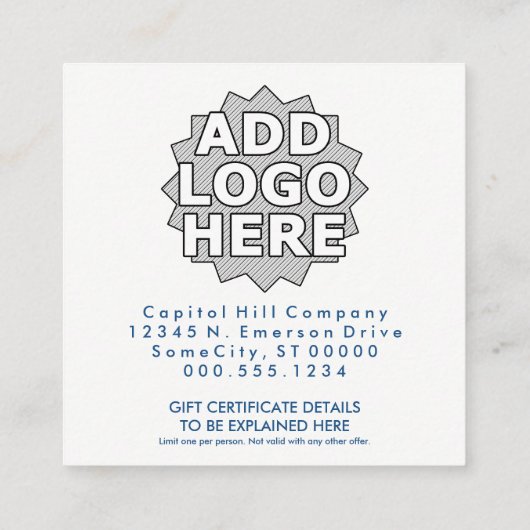 Geschenkgutschein Rabattkarte (Rückseite)