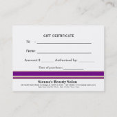 Geschenkgutschein Rabattkarte (Rückseite)