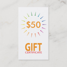 Geschenkgutschein rainbowBurst Rabattkarte