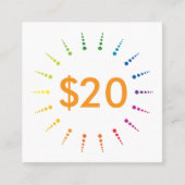 Geschenkgutschein rainbowBurst Rabattkarte (Vorderseite)