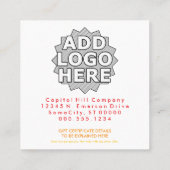 Geschenkgutschein RegenbogenBurst Rabattkarte (Rückseite)