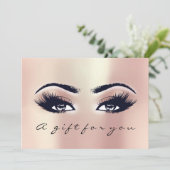 Geschenkgutschein Rosa Blush Lash Schönheit Makeup (Stehend Vorderseite)