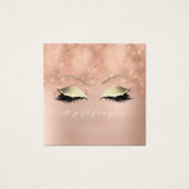 Geschenkgutschein Rosa Glitzer Goldstriche Makeup (Vorderseite)
