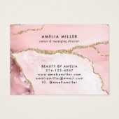 Geschenkgutschein Rosa Gold Glitzer Agate (Rückseite)