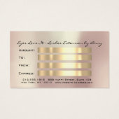 Geschenkgutschein Rosa Gold Lashes Makeup (Rückseite)