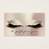 Geschenkgutschein Rosa Gold Lashes Makeup (Vorderseite)