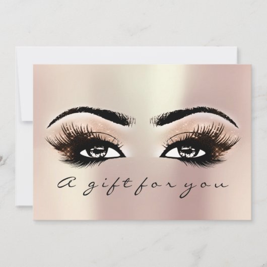 Geschenkgutschein Rosa Lashes Schönheitsmittel (Vorderseite)