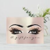 Geschenkgutschein Rosa Lashes Schönheitsmittel (Stehend Vorderseite)