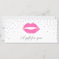 Geschenkgutschein | Rosa Lippen Silver Confetti