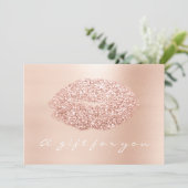Geschenkgutschein Rosa Rose Gold Kiss Beauty Studi (Stehend Vorderseite)