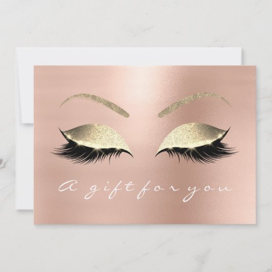 Geschenkgutschein Rosa Rose Gold Lash Beauty Studi (Vorderseite)
