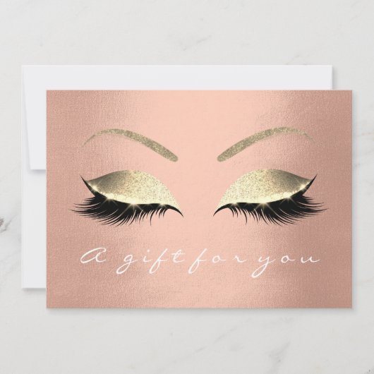 Geschenkgutschein Rosa Rose Gold Lash Schönheit Se (Vorderseite)