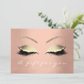 Geschenkgutschein Rosa Rose Gold Lash Schönheit Se (Stehend Vorderseite)