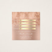 Geschenkgutschein Rose Glitzer Gold Lashes Makeup  (Rückseite)