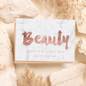 Geschenkgutschein Rose Gold Schönheitsskriptmarmor