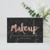 Geschenkgutschein Rose Gold Typografie schwarzer M (Stehend Vorderseite)