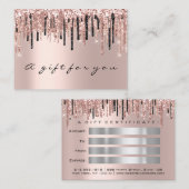 Geschenkgutschein-Rose Makeup Eyelash Friseur Visitenkarte (Vorne/Hinten)