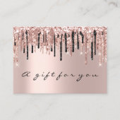 Geschenkgutschein-Rose Makeup Eyelash Friseur Visitenkarte (Vorderseite)