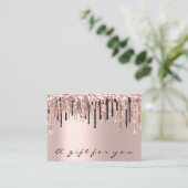 Geschenkgutschein-Rose Makeup Eyelash Haarnägel Visitenkarte (Stehend Vorderseite)