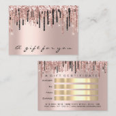Geschenkgutschein-Rose Makeup Eyelash Haarnägel Visitenkarte (Vorne/Hinten)