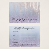 Geschenkgutschein-Rose Makeup Haar Nails Tropfen (Vorne & Hinten)