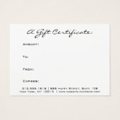 Geschenkgutschein Rose Rosa Makeup Haar Nägel Trop (Rückseite)