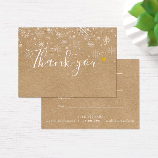 Geschenkgutschein Rustic Kraft Vielen Dank (Schreibtisch)