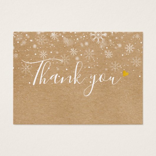 Geschenkgutschein Rustic Kraft Vielen Dank (Vorderseite)