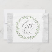 Geschenkgutschein Rustikales Holz und botanisches  (Vorderseite)