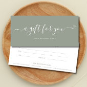 Geschenkgutschein "Sage Green Business" Elegante