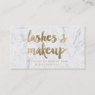 Geschenkgutschein schicke goldene Lashes Makeup Ma Rabattkarte