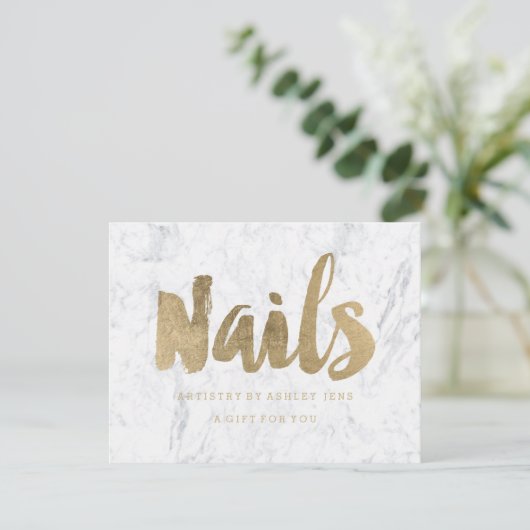 Geschenkgutschein schicke Imitate goldgürtig Nails (Stehend Vorderseite)