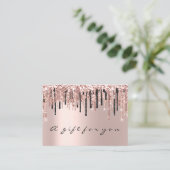 Geschenkgutschein Schönheit Makeup Eyelash Rose Tr Visitenkarte (Stehend Vorderseite)