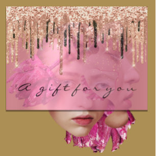 Geschenkgutschein Schönheit Studio Haarstylist Ros Visitenkarte