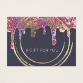 Geschenkgutschein Schönheitshaar Makeup Gold Tropf (Vorderseite)