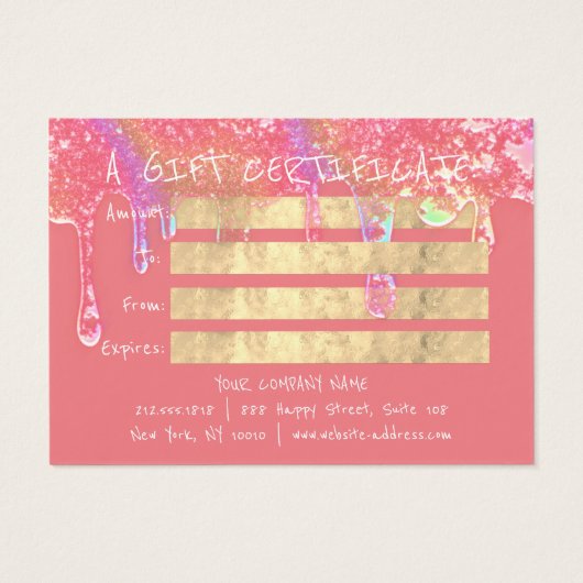 Geschenkgutschein Schönheitshaar Makeup Tropfen WE (Rückseite)