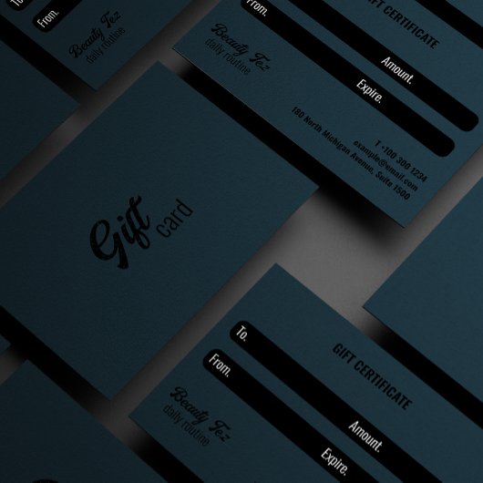 Geschenkgutschein Schwarz-weiß Grau