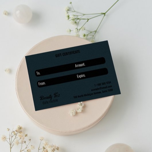 Geschenkgutschein Schwarz-weiß Grau