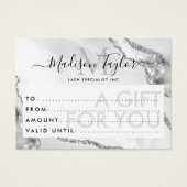 Geschenkgutschein Silberner Glitzer Agate (Vorderseite)