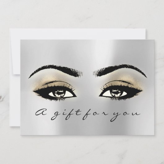 Geschenkgutschein Silver Gold Lash Schönheit Makeu (Vorderseite)