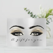 Geschenkgutschein Silver Gold Lash Schönheit Makeu (Stehend Vorderseite)