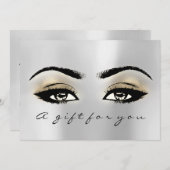 Geschenkgutschein Silver Gold Lash Schönheit Makeu (Vorne/Hinten)