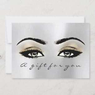 Geschenkgutschein Silver Gold Lash Schönheit Makeu