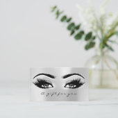Geschenkgutschein Silver Gray Lashes Makeup Rabattkarte (Stehend Vorderseite)