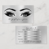 Geschenkgutschein Silver Gray Lashes Makeup Rabattkarte (Vorne/Hinten)