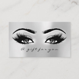 Geschenkgutschein Silver Gray Lashes Makeup Rabattkarte