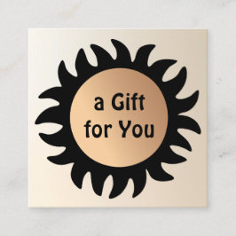 Geschenkgutschein Spray Tan Tanning Salon Quadratische Visitenkarte