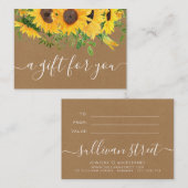 Geschenkgutschein "Sunflower Kraft Small Business" Mitteilungskarte (Vorne/Hinten)